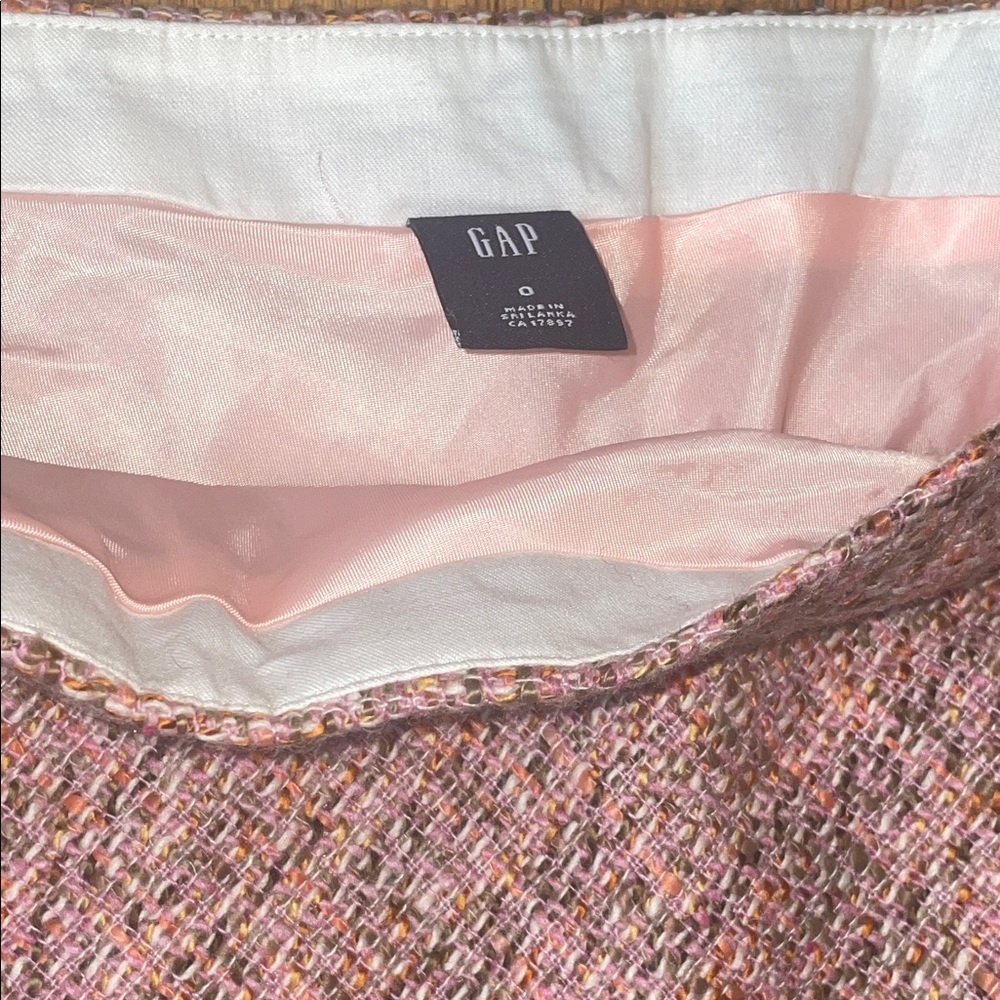 ♡ Pink Ruffle Tweed A-Line Skirt - Picture 2 of 3